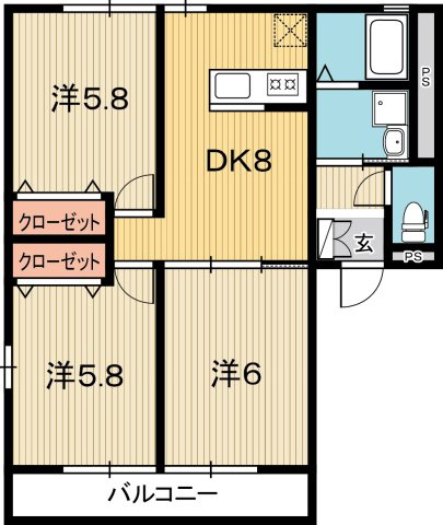 サンハイム C棟の間取り