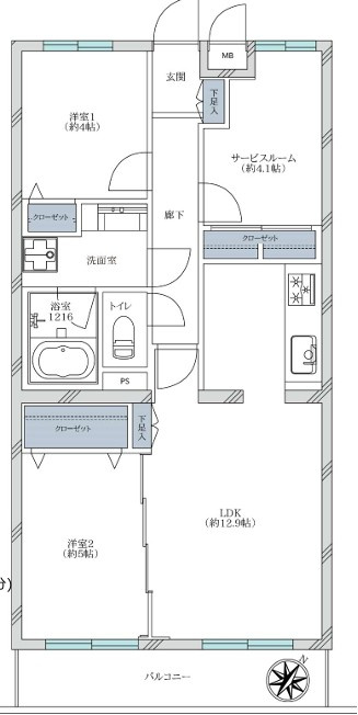 ◆リノベーション済み◆汲沢3丁目 中古マンション 2199万円の間取り