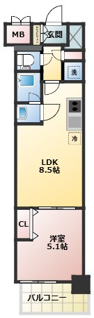 シティカレント新大阪の間取り