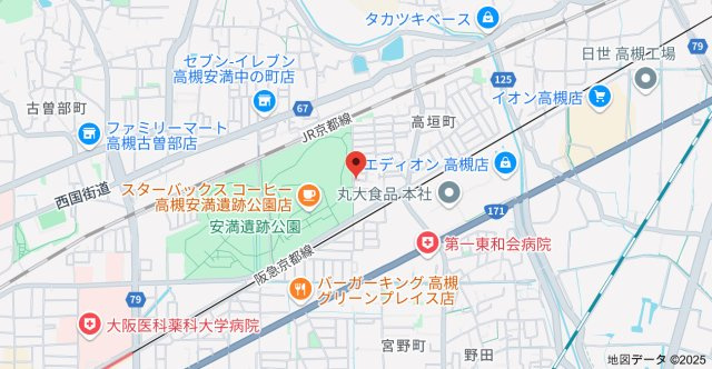 ハイツニシタニの地図