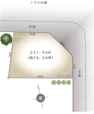 【区画図】 | 立川市若葉町3丁目　売地　全1区画