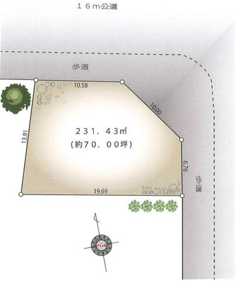 【区画図】 | 立川市若葉町3丁目　売地　全1区画