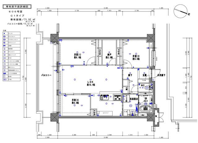 【間取り】 | ベルヴィ香椎六番館 | 家事が捗る効率的な導線3SLDK！廊下収納も有り整理整頓がしやすいお部屋です◎