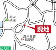 堺市中区毛穴町新築戸建ての地図