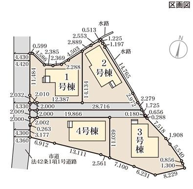 筑前町依井　新築戸建　1号棟　一建設の区画図