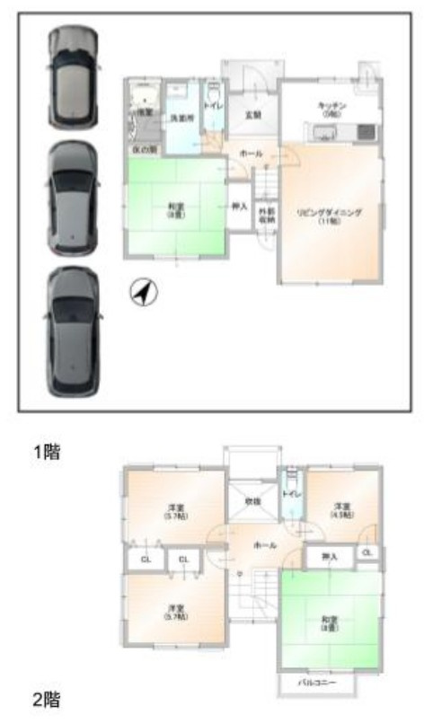 草津市若草6丁目　中古戸建て