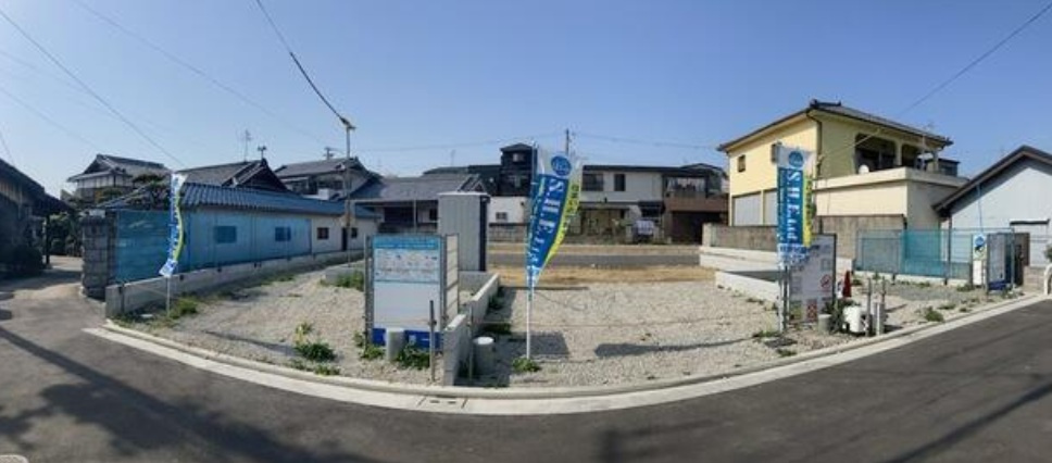 堺市中区深井清水町　新築分譲全３棟の前面道路含む現地写真