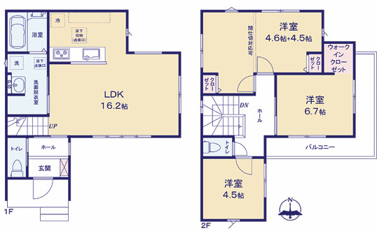 【仲介手数料無料】ＫＩＳ所沢北秋津6期全１棟　所沢の新築住宅なら西武ハウジング