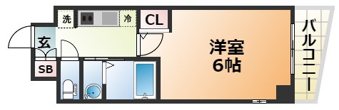 エステムコート神戸元町Ⅱブリーズの間取り