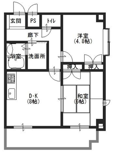 イーストアベニューの間取り