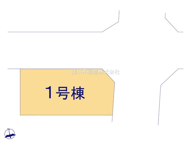 八王子市　台町　新築一戸建て　２４ー２期の区画図|～角地につき陽当たり・風通しも良好です～