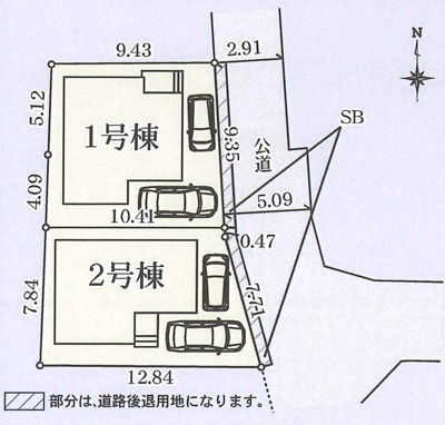 【区画図】 | 厚木市妻田東3丁目　全2棟　新築住宅