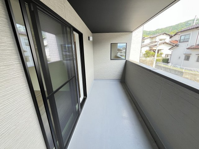 【バルコニー】 | 福岡市早良区野芥6丁目BH　1号地（全1棟）【仲介手数料無料・0円】 | 現地写真。