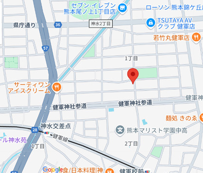 アイパッソの家／東区健軍1丁目2期の地図