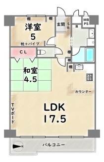 【間取り】 | 梅津グランドハイツ