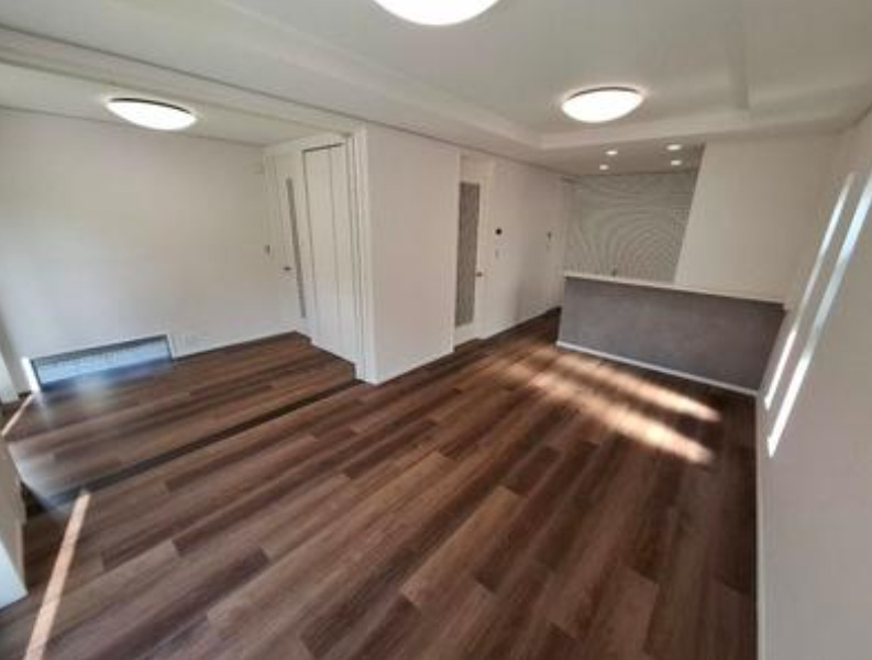 堺市中区福田　リフォーム済み3SLDK中古戸建の居間・リビング|オシャレなアクセントの床材です