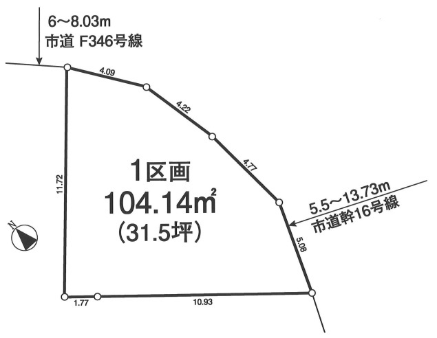 入間市東藤沢3丁目・全１区画　建築条件なし土地