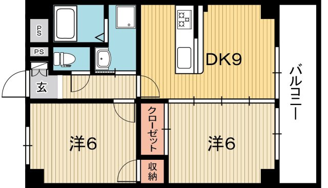 高知インターマンションの間取り