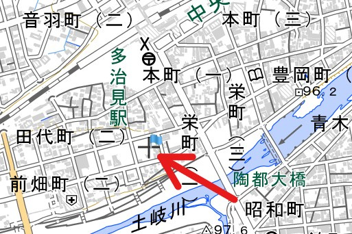 多治見市　1棟アパートの地図