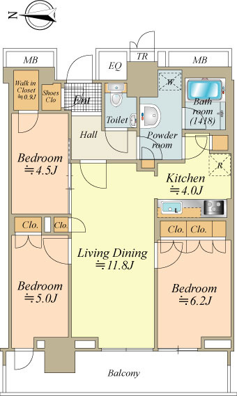 人気の3LDKファミリータイプ