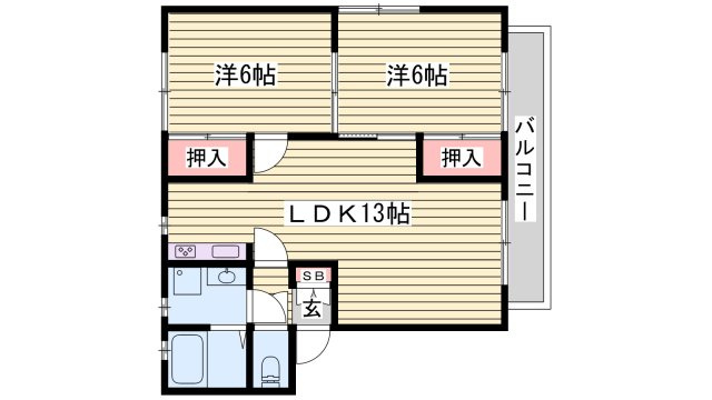 ディアス東町ノ坪Ｂの間取り