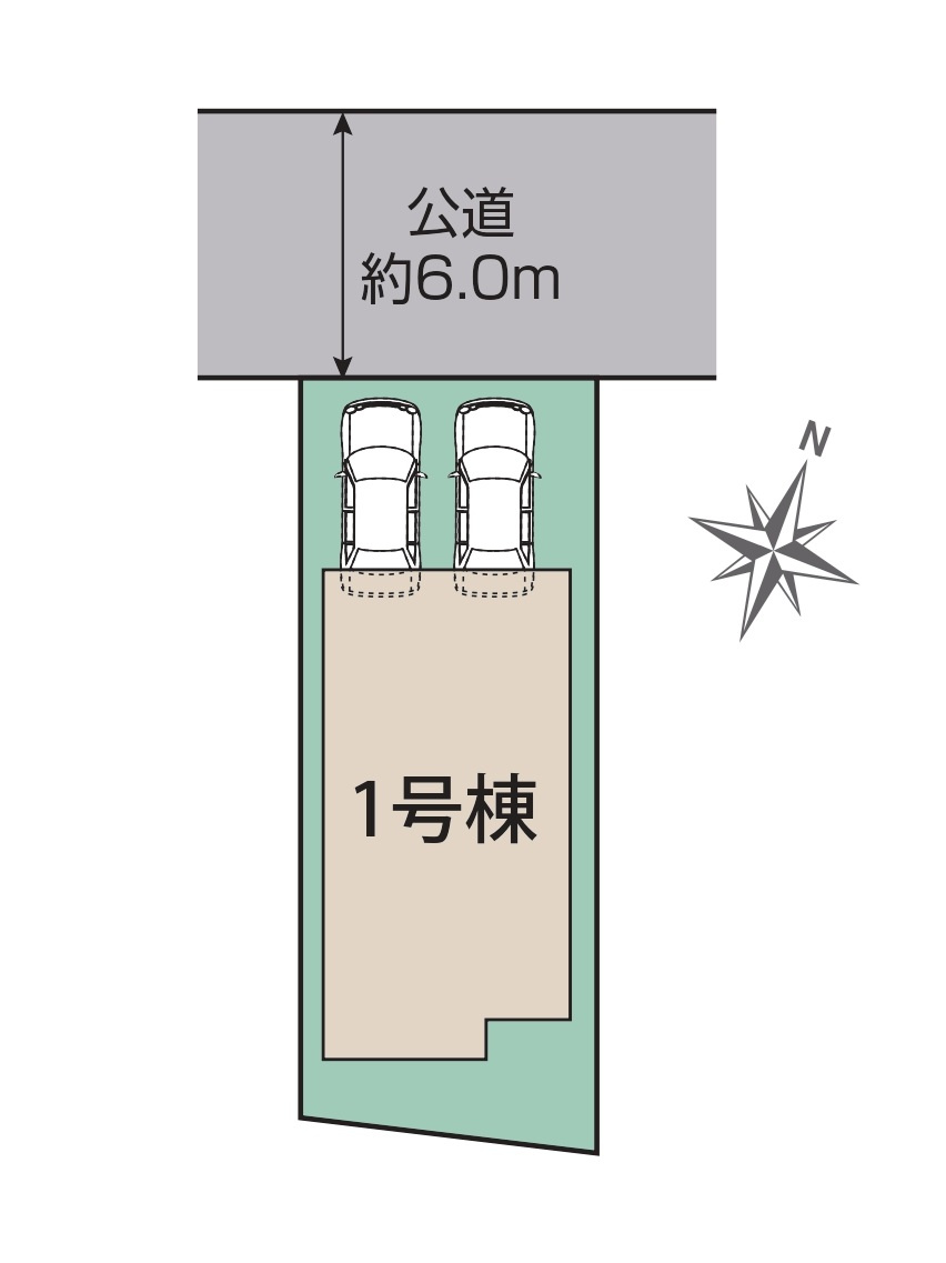 ブルーミングガーデン大府市江端町4丁目　全1棟　新築戸建の区画図