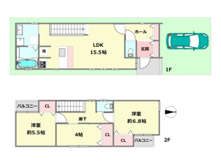 尼崎市西難波町2丁目中古戸建の間取り