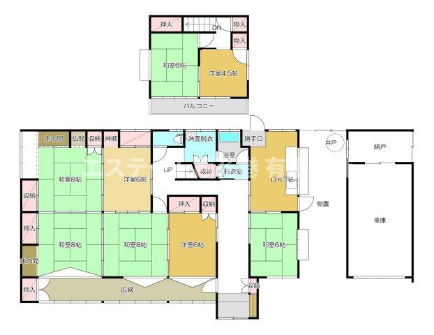 湯口佐野　土地建物の間取り