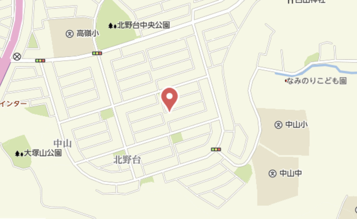 祝　成約済み　八王子市　北野台　新築戸建て　９期の地図|～仲介手数料無料☆八王子ひなた不動産～　八王子市北野台　新築戸建て