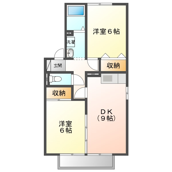 シャトレアン津高　Ａの間取り
