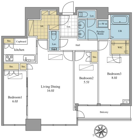 パークコート虎ノ門愛宕タワーの間取り