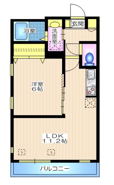 ヘーベルメゾンヴェールの間取り|最上階角部屋２面