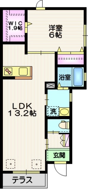 Ｍａｉｓｏｎ・Ｉの間取り|1.9帖のウォークインクロゼット付