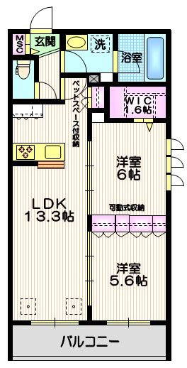 Ｌａ　Ｃｏｕｒ　Ｍｉｙａｋｏ　Ｅａｓｔ　の間取り