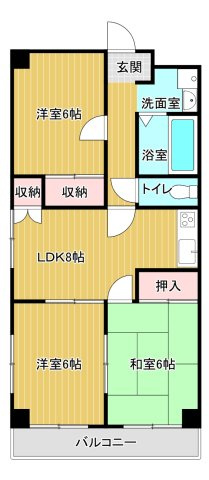 ステイツ明石大久保の間取り|※反転