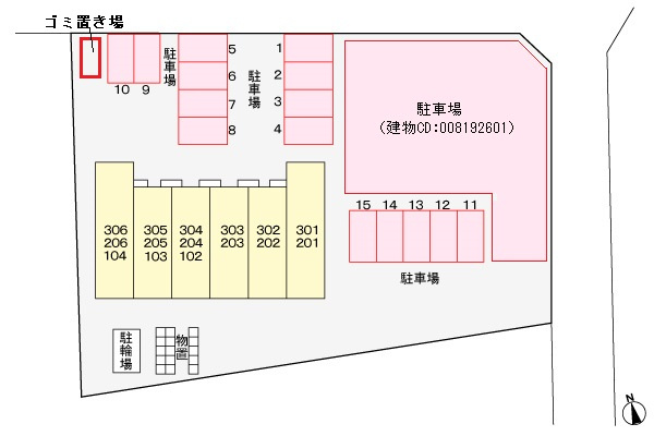 パラディーゾ春日町の駐車場|駐車場