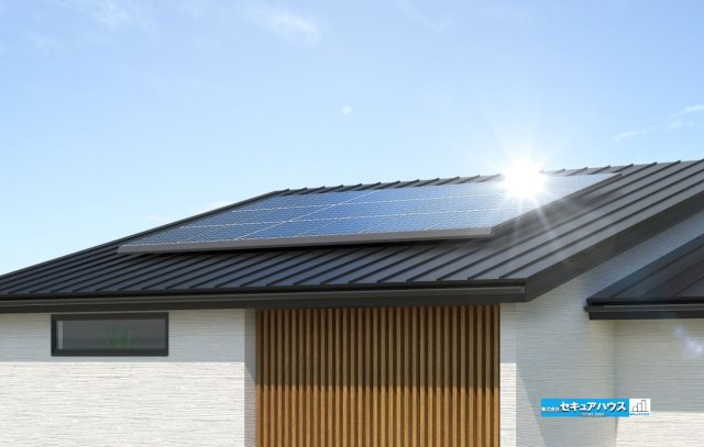 【今からでもご案内可能】豊明市前後町仙人塚I 全3棟 Ctypeの発電・温水設備|【Ctype】太陽光発電パネルが標準搭載（※イメージパース）