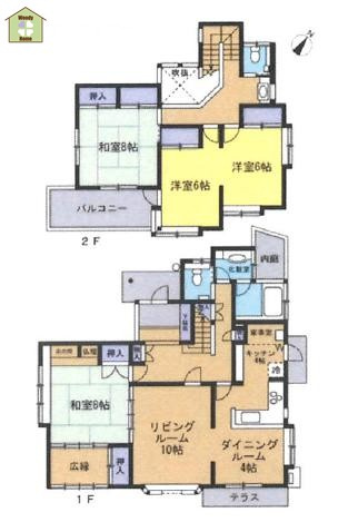 越谷市大道　中古一戸建ての間取り