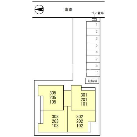 スペチアーレ巽中　C棟の区画図