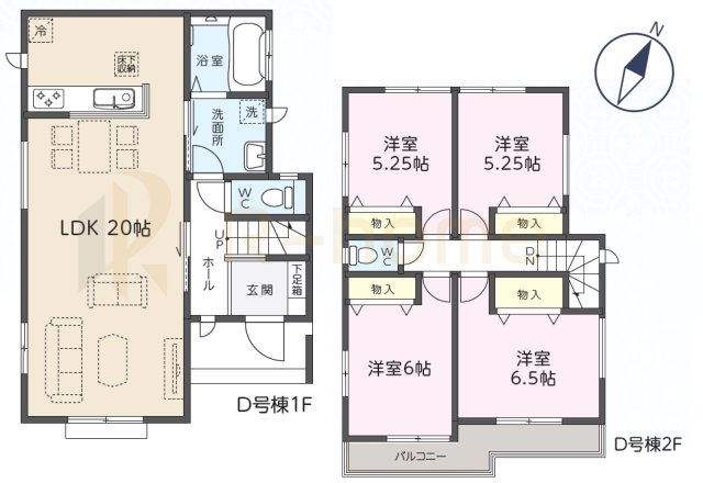 土浦市永国　中古戸建ての間取り|4LDK、土地面積198.80m2、建物面積98.54m2