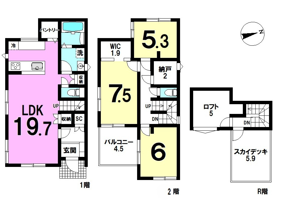 中央区新津町　2期の間取り|3LDK