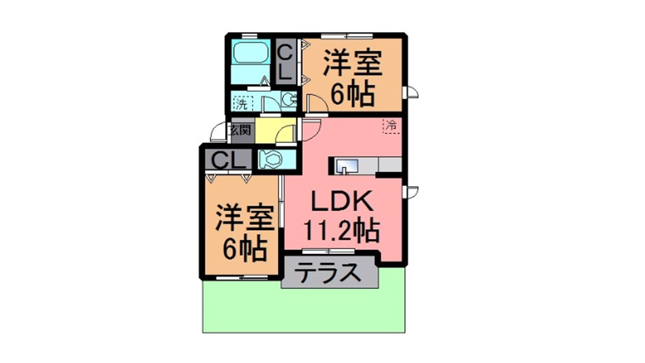 丹波篠山市西吹　一棟アパート　駐車場１６台有り！の間取り