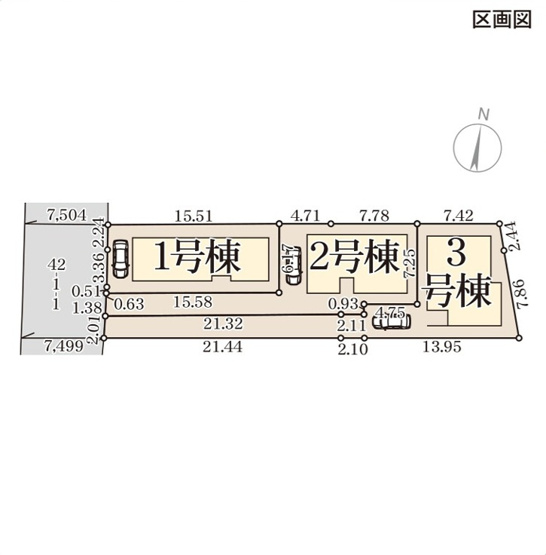 【区画図】 | 明石市魚住町錦が丘3期（全3棟）3号棟 | 3号棟。