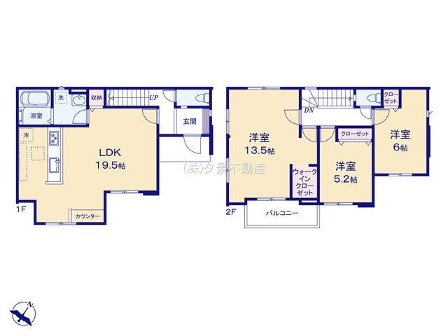 【間取り】 | 《仲介手数料無料》南区四谷１丁目1-10(全1戸)新築一戸建てLIGARE