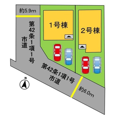 よかタウン　岡山市中区山崎【仲介手数料無料】の区画図