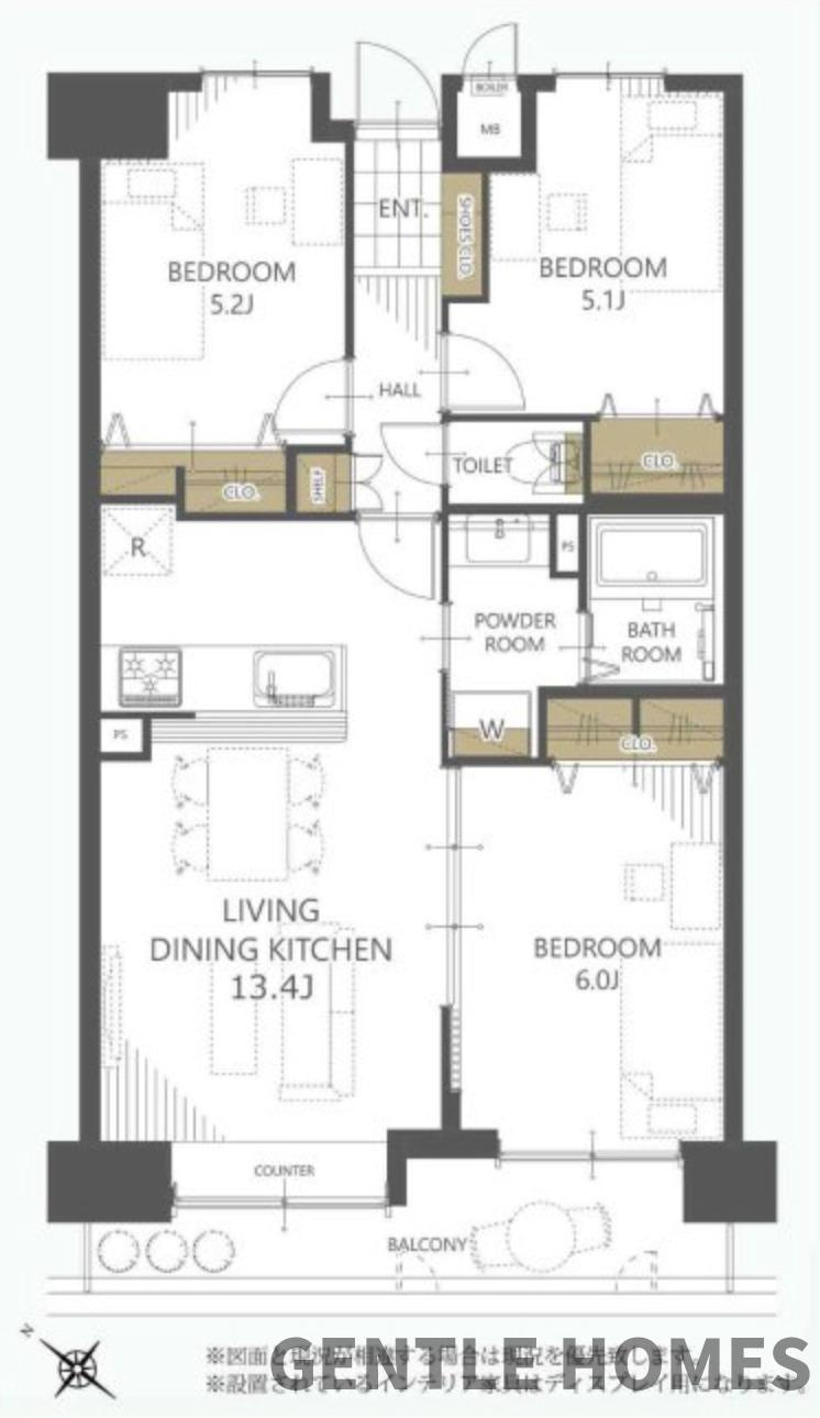 コアマンション和白東パセオの間取り