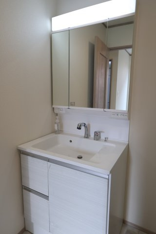 《仲介手数料無料》浦和区瀬ヶ崎１丁目33-3(全1戸)新築一戸建てハートフルタウンの独立洗面台|撮影日 2025年11月14日 14:15 晴れ