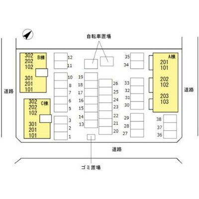 【区画図】 | グレイス スクエア新涯 　5　C棟