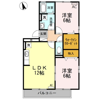【間取り】 | グレイス スクエア新涯 　5　C棟 | 2LDK