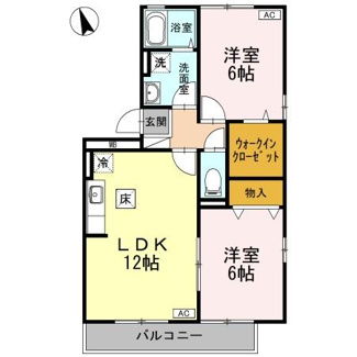 【間取り】 | グレイス　スクエア新涯　５　C棟 | 2LDK